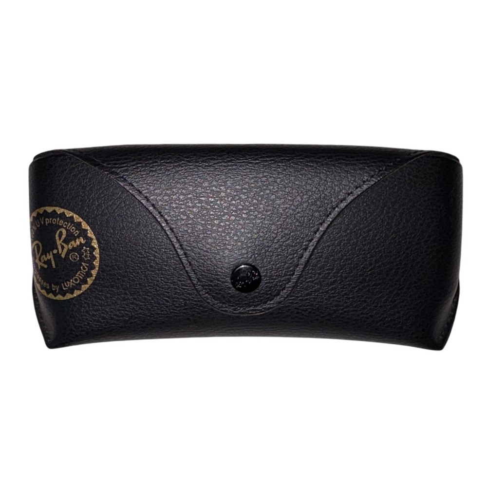 Ray-Ban Black Pebbled Leather Hard Sunglasses Eyeglass Case Luxottica Authentic